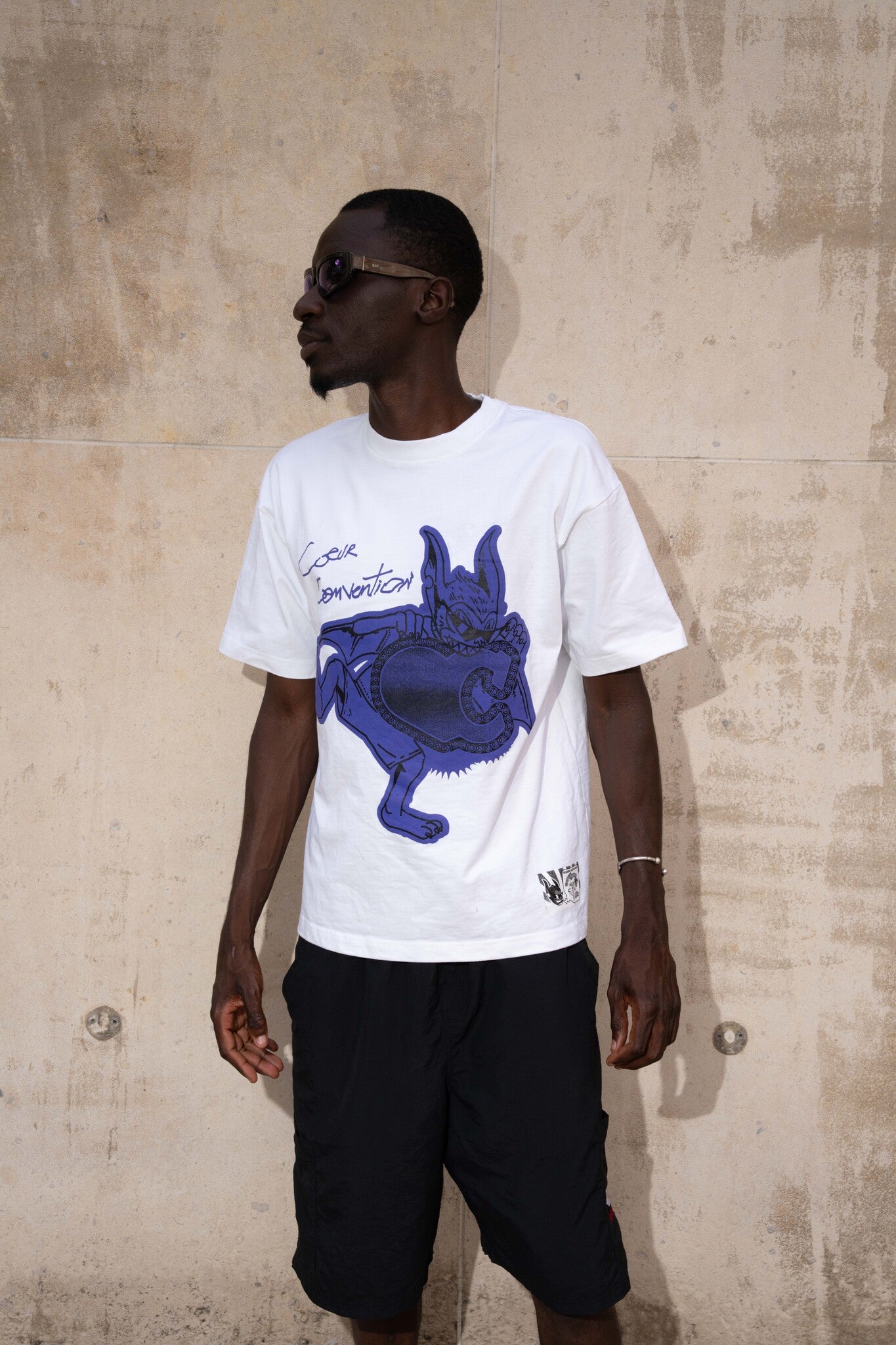 Made with coeur Purple Oversize Tee