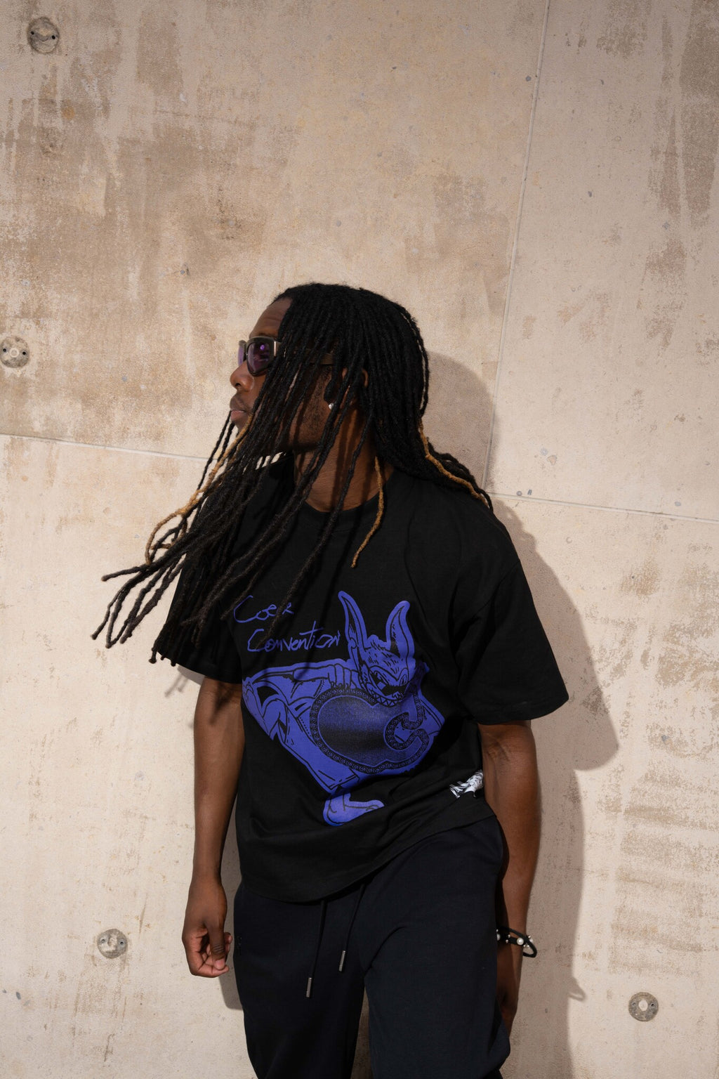 Made with coeur Purple Oversize Tee