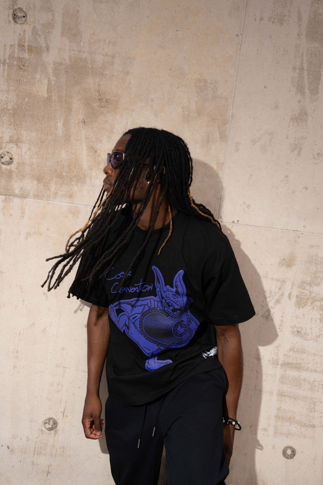 Made with coeur Purple Oversize Tee