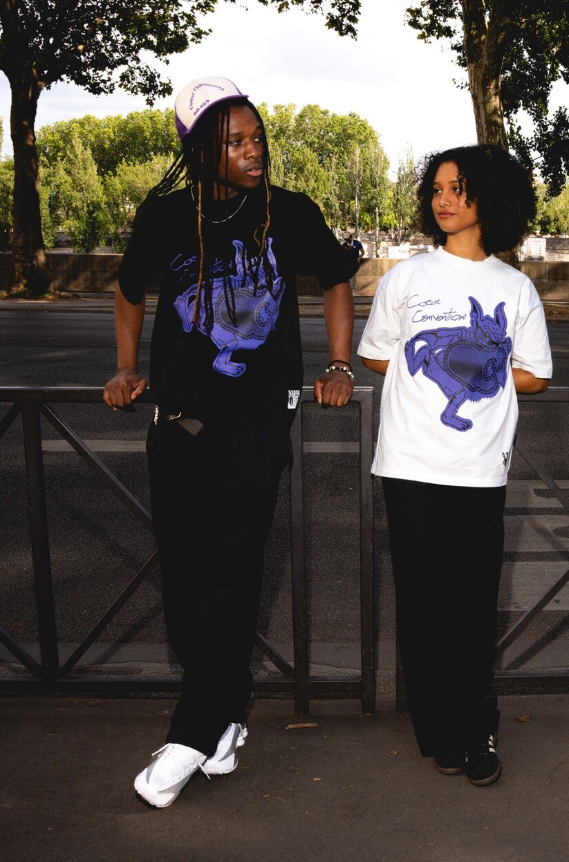 Made with coeur Purple Oversize Tee
